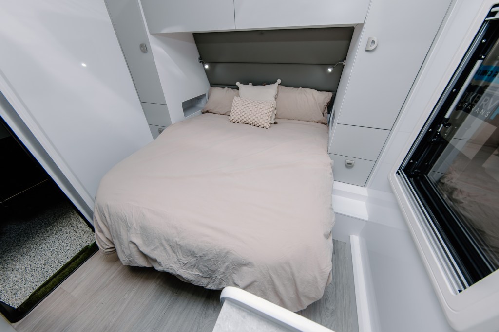 Family caravan rental with indoor/outdoor seating